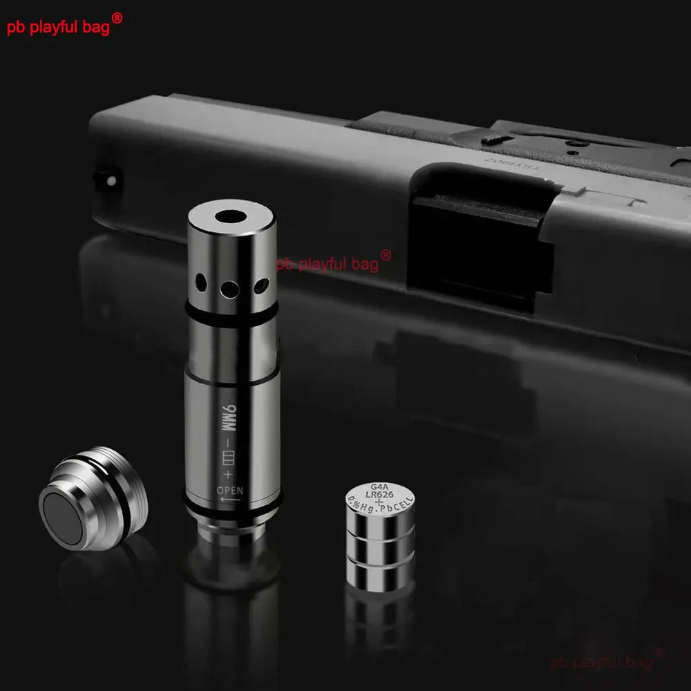 New 9mm Flat Head Gray Laser Bore Sight Toy Red Dot Training 2MW Laser Adult Outdoor Sports Game Accessories Gift QG526