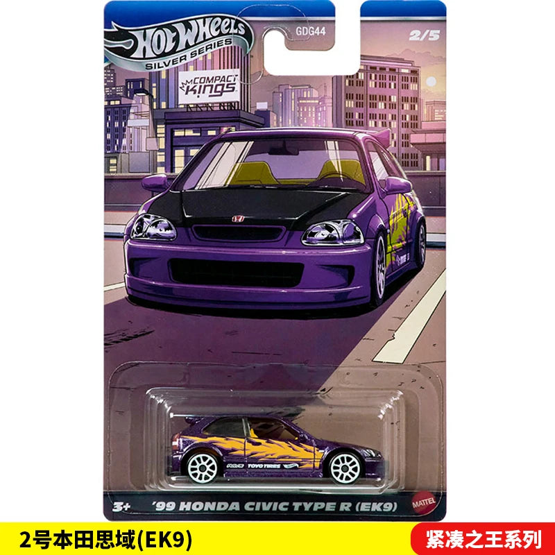 Genuine Hot Wheels Gdg44 Silver Label Compact Kings Serise Fiesta Miata Sentra 1/64 Scale Die-Cast Model Cars Gifts Surprise Car