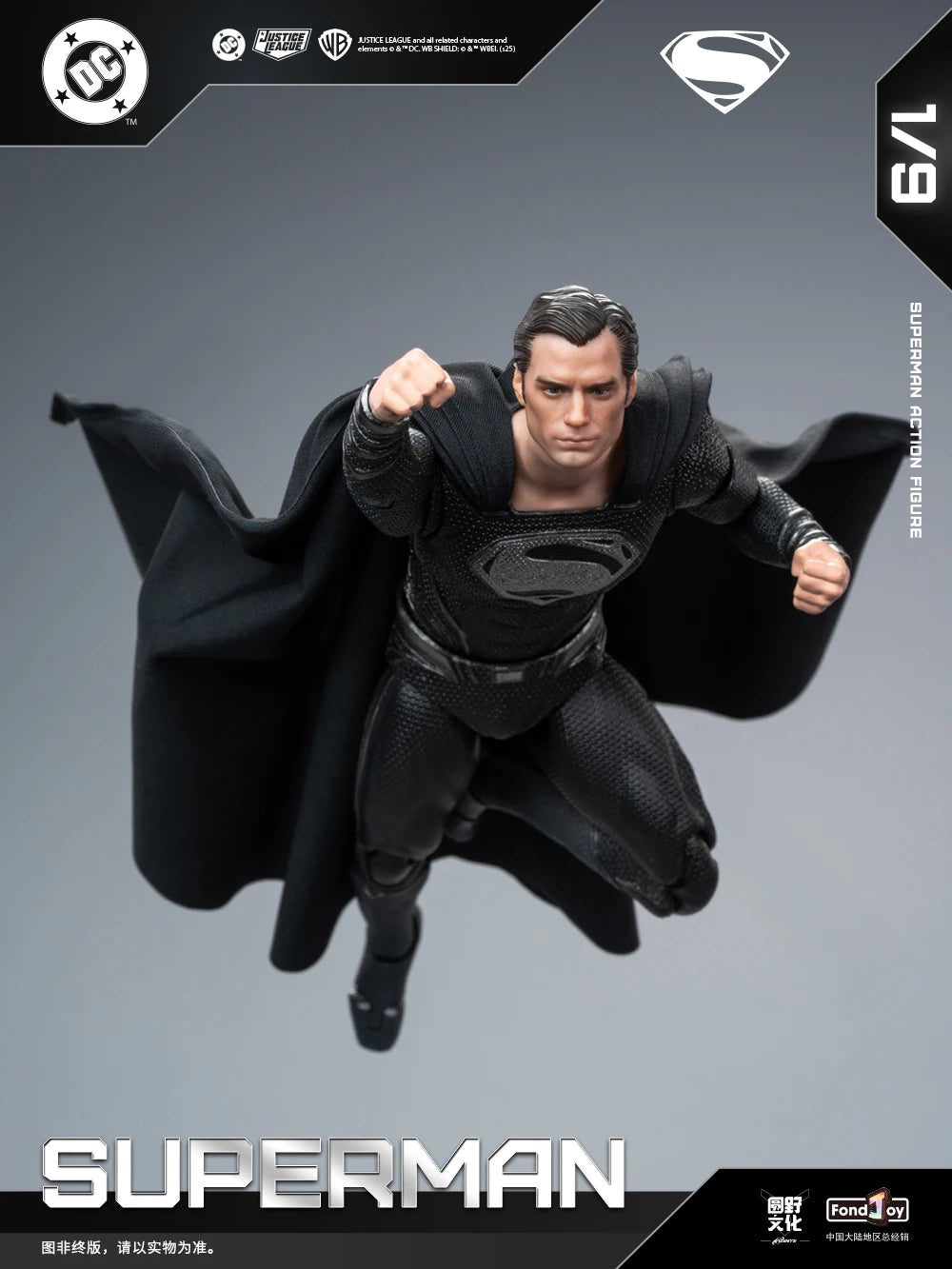 2025 Original Fondjoy David Corenswet Superman Action Figure 1/9 New SupermanFigure PVC Joint Movable Kid Toy Boy Gift