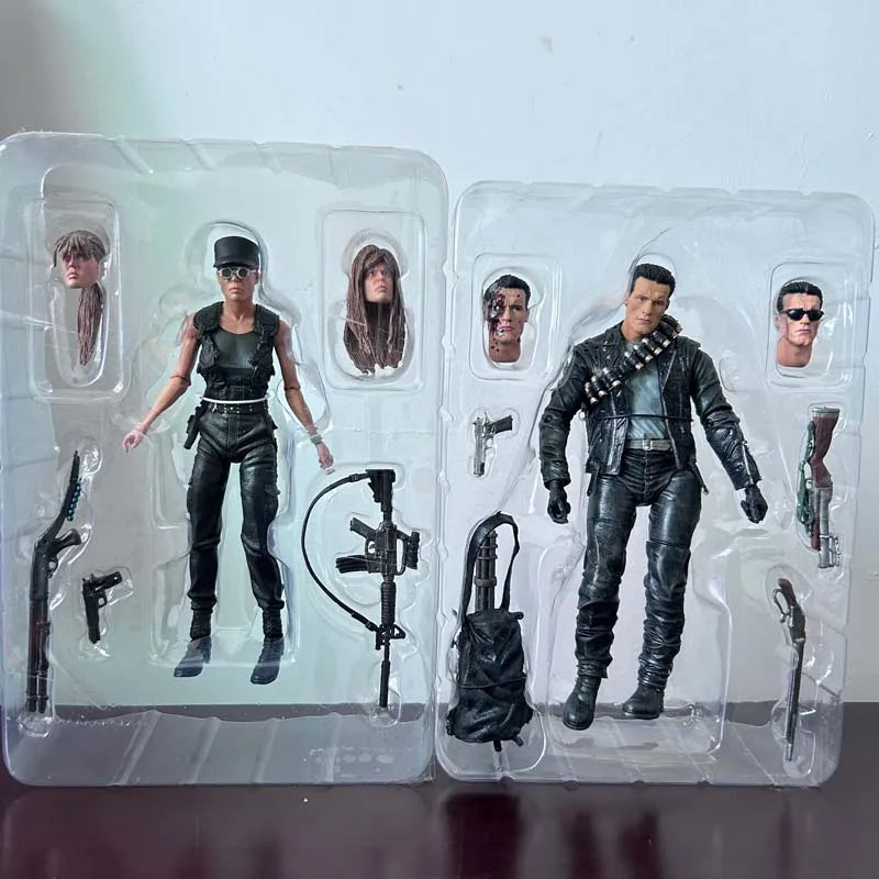 NECA Figure Terminator 2 Judgment Day T800 Sarah Connor T-800 Arnold Schwarzenegger Commando Action Figure Model Collectible Toy