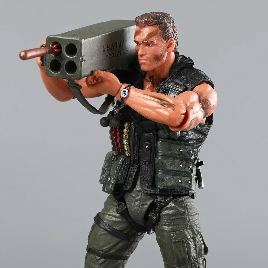NECA Arnold Schwarzenegger Commando Matrix 30th Anniversary Action Figure Figurine Collectible Model Doll Toy