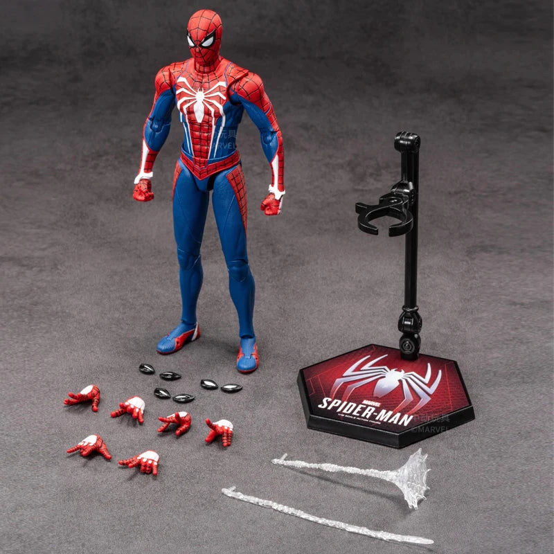 Marvel Avengers Spider-Man Speed Suit Action Figure Toy Display Case Poseable Model Figurine Collectible Birthday Gift