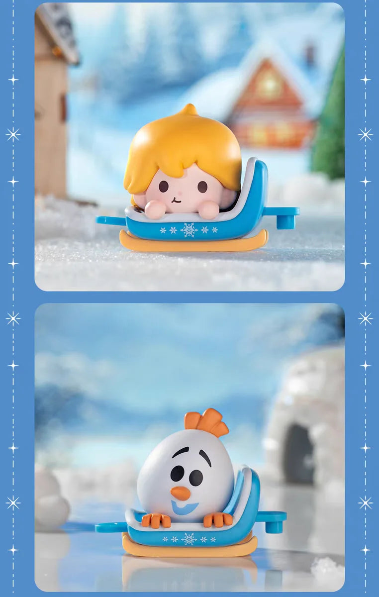 Frozen Elsa Anna Olaf Anime Peripherals Kawaii Cute Q Edition Surprise Blind Box Toy Tabletop Decoration Ornaments Holiday Gifts