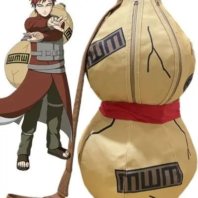 Naruto Sabaku No Gaara Gourd Backpack Canvas Sports Rucksack Cosplay Prop Bag Casual Daily School Travel Backpack Gift