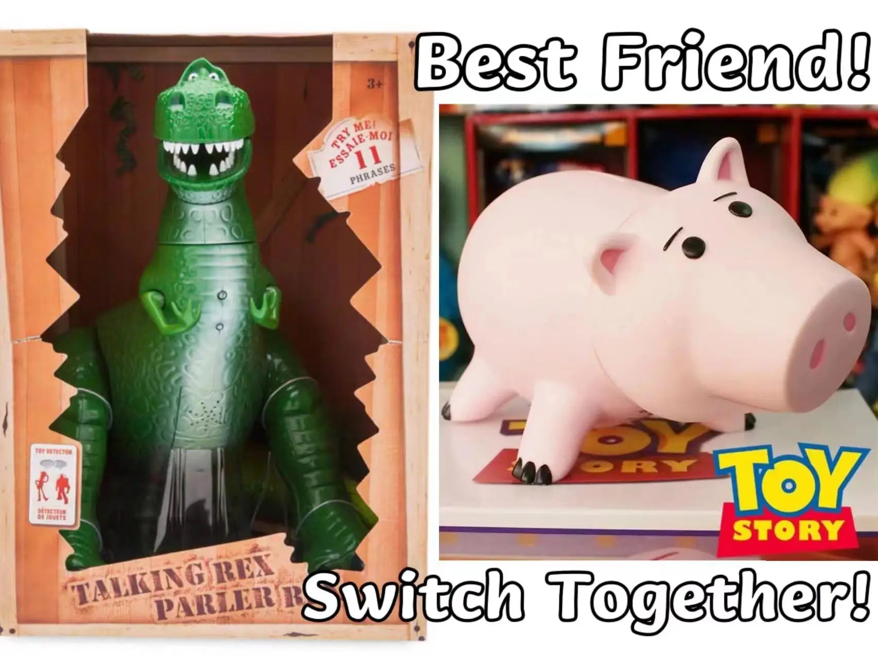 Disney Original Toy Story Rex Interactive Talking Action Figure Hamm Woody Buzz Christmas Gift Collection Toys