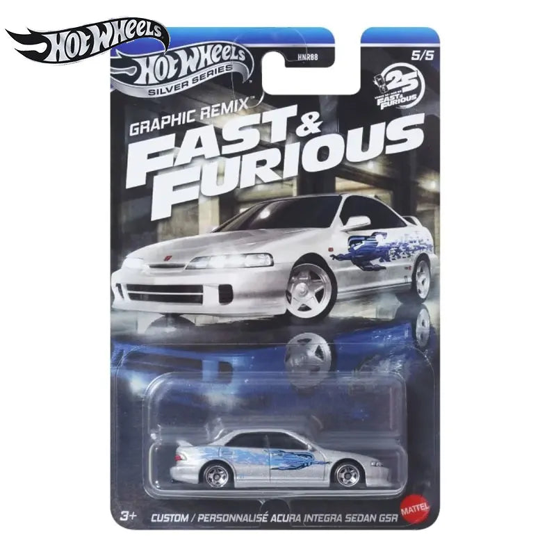 Mattel Hot Wheels Silver Series Fast & Furious 25th Themed Assorted 1/64 Die-Cast Cars - 2025 New Toy Vehicle Model