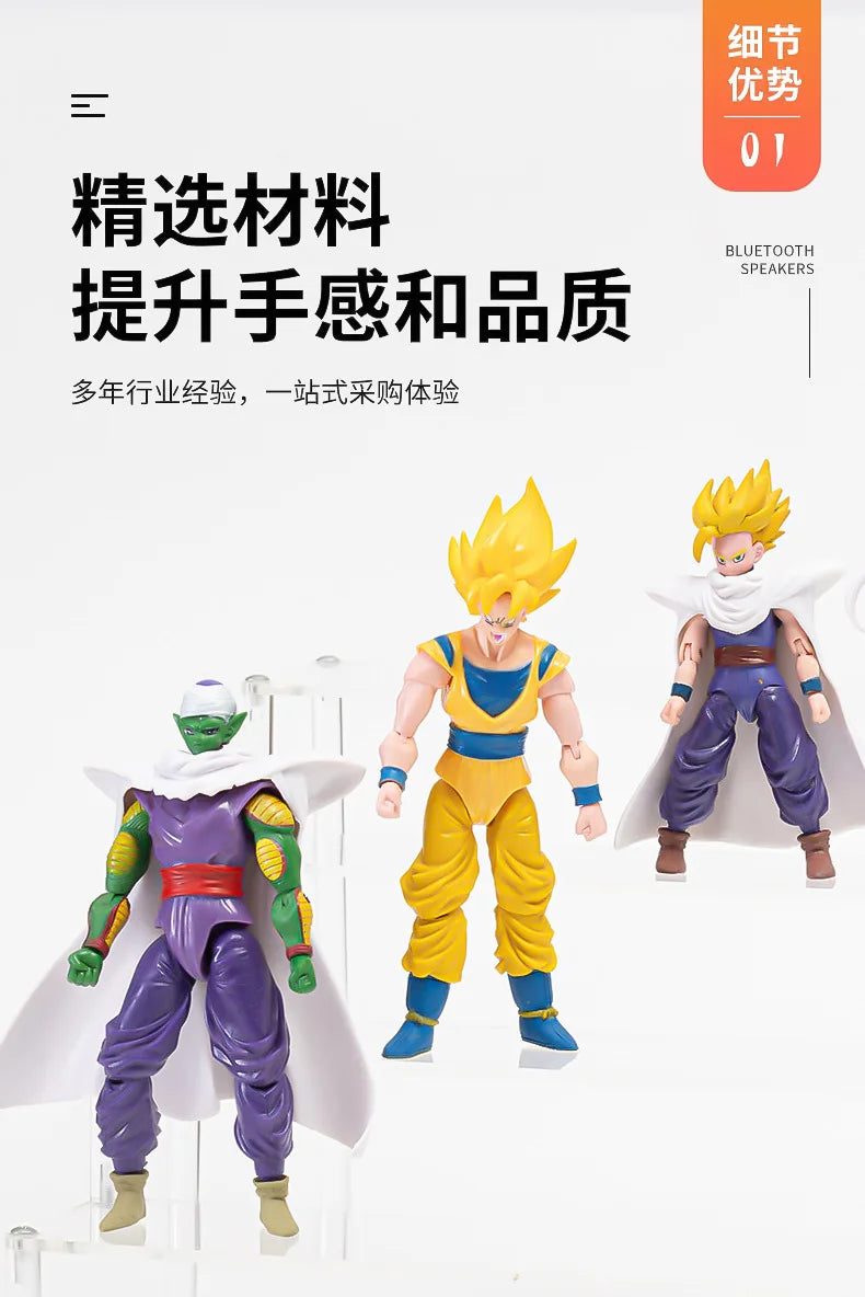Anime Dragon Ball Z Action Figures Set-Son Goku Son Gohan Vegeta Frieza-Collectible Assembly Model Toys Boys Festival Gifts