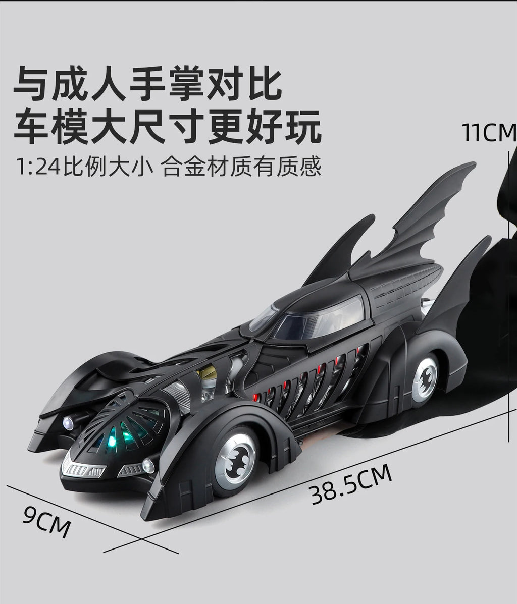 Spray 1:24 Batmobile 1955 1989 Tumbler Alloy Metal Diecast Model Car The Dark Knight Trilogy Sound Light Ornaments Birthday Gift