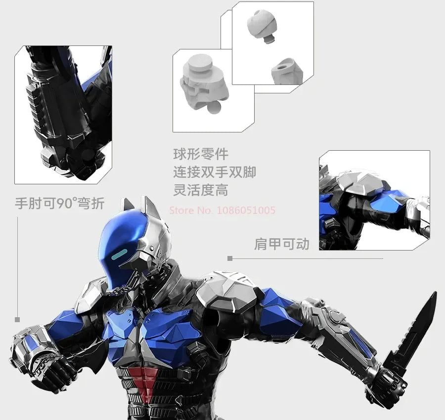 F5 ROUNDD CULTURE Batman: Arkham Knight Deathstroke Red Hood Anime Figure Blind Box Assemble Movable Model Toys Collection Gifts