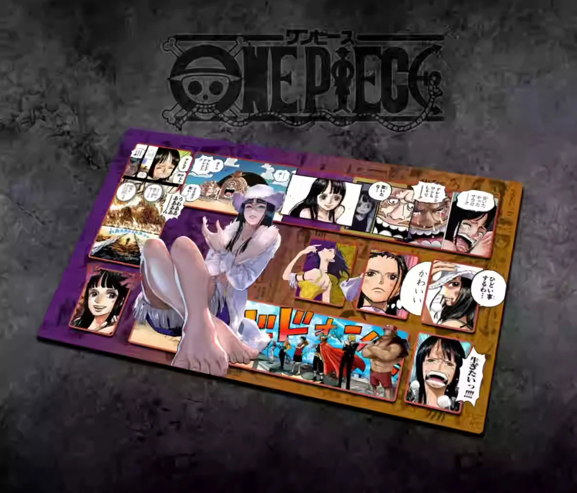 60*35cm Anime One Piece OPCG GAME Card PlayMat Comic Series New Four Emperors Teach Shankusu Buggy Luffy Chopper Collection Toys