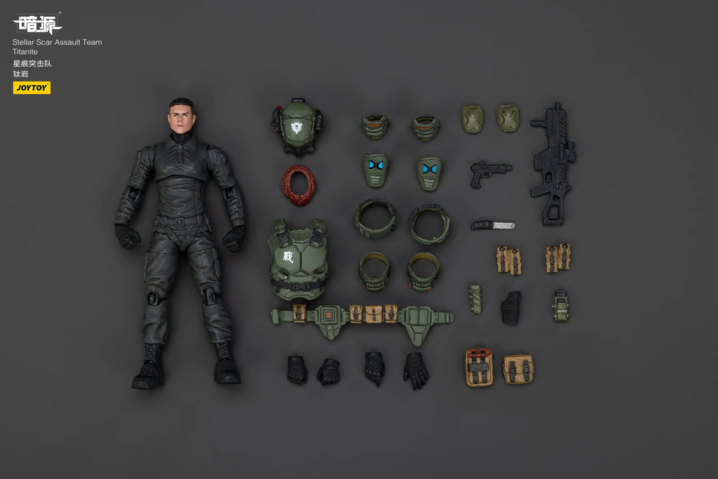 JOYTOY 1/18 Action Figure Dark Source Stellar Scar Assault Team Anime Military Model