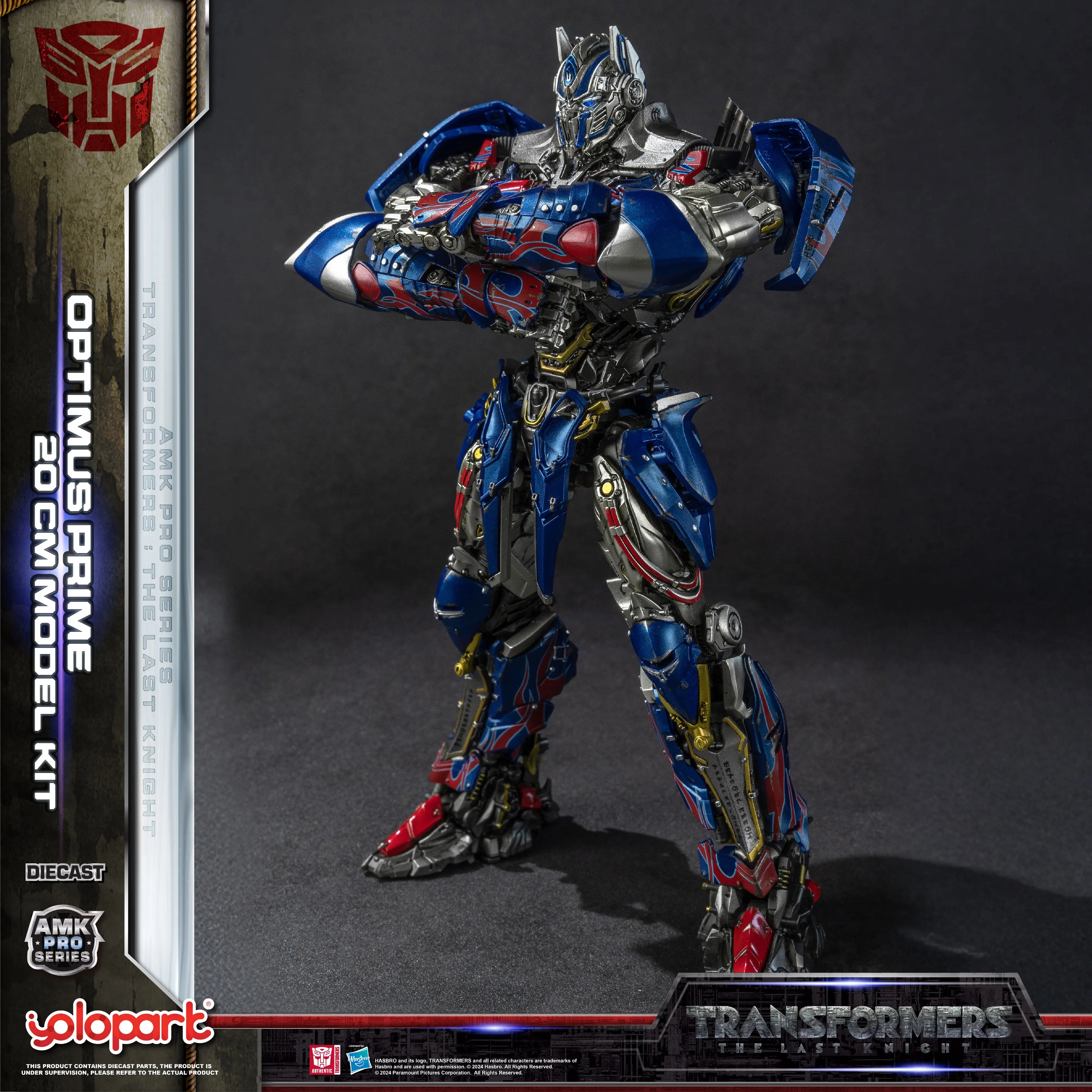 YOLOPARK Transformers Model: The Last Knight AMK PRO Series 20cm Optimus Prime Model Kit Action Figures Toy For Boy Men