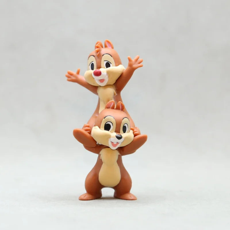 7cm Disney Kawaii Donald Duck Chip Dale Action Figure Mini Model Hobby Toy Birthday Gift Cake Party Decoration Kids Charm Doll