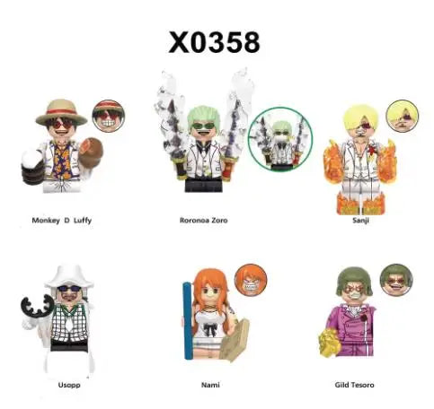 One Piece OP Luffy Sanji Zoro Nami Ace Monkey·D·Garp Anime Mini Man Figure