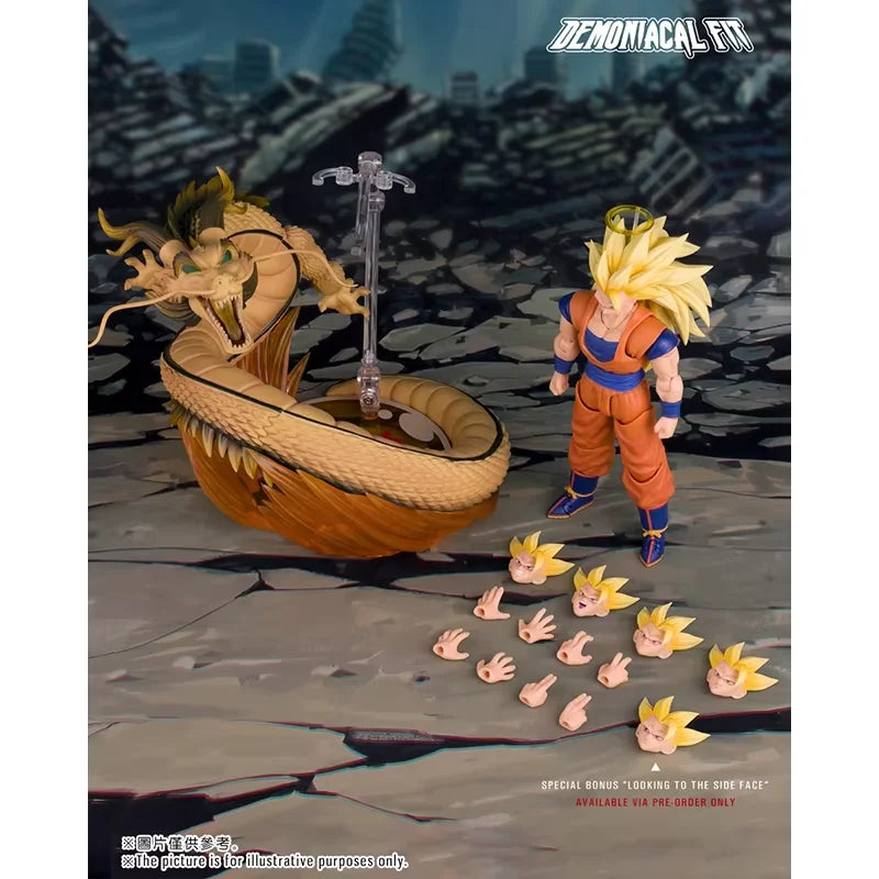 Demoniacal Fit Dragon Ball Super Saiyan 3 SSJ3 Son Goku Dragon Blaster Dragon Fist Burst Anime Action Figure Model Toys Gifts