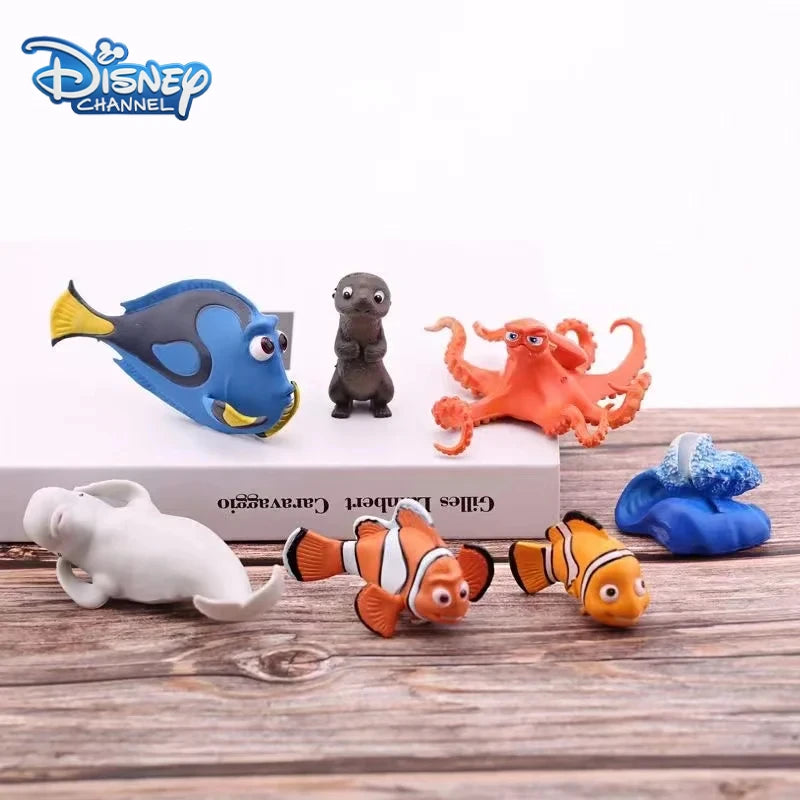 6pcs/Set Disney Finding Nemo Dory Clownfish PVC Action Figure Toys Model Figurine Doll Collection Ornament Dolls Kids Xmas Gifts