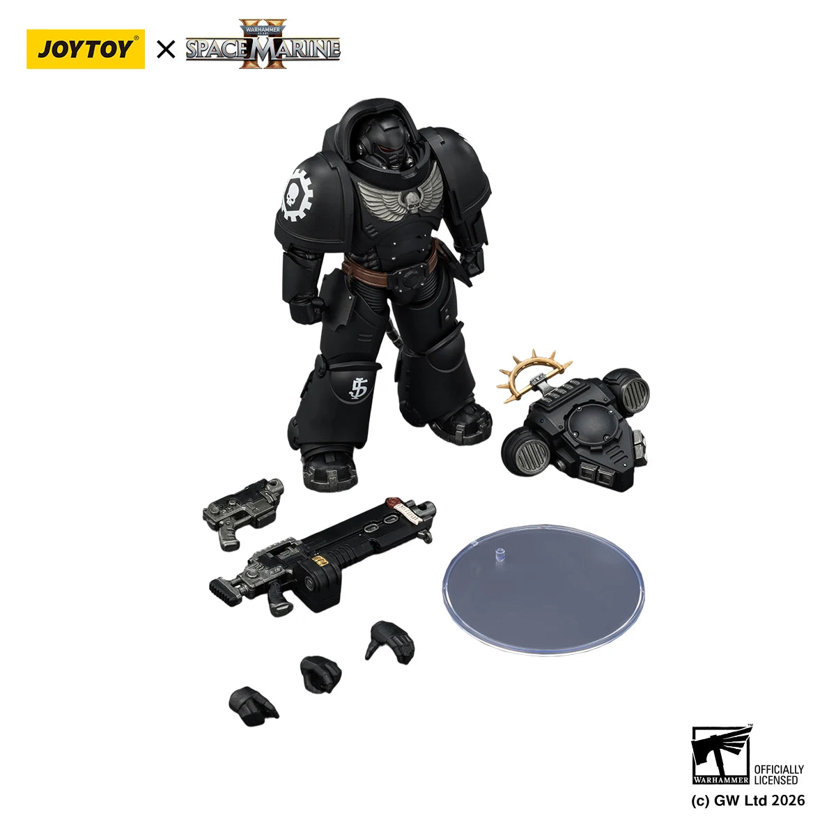 JOYTOY Warhammer 40,000 1/18 Action Figure Game Edition  Iron Hands Heavy Intercessor Anime Military Model