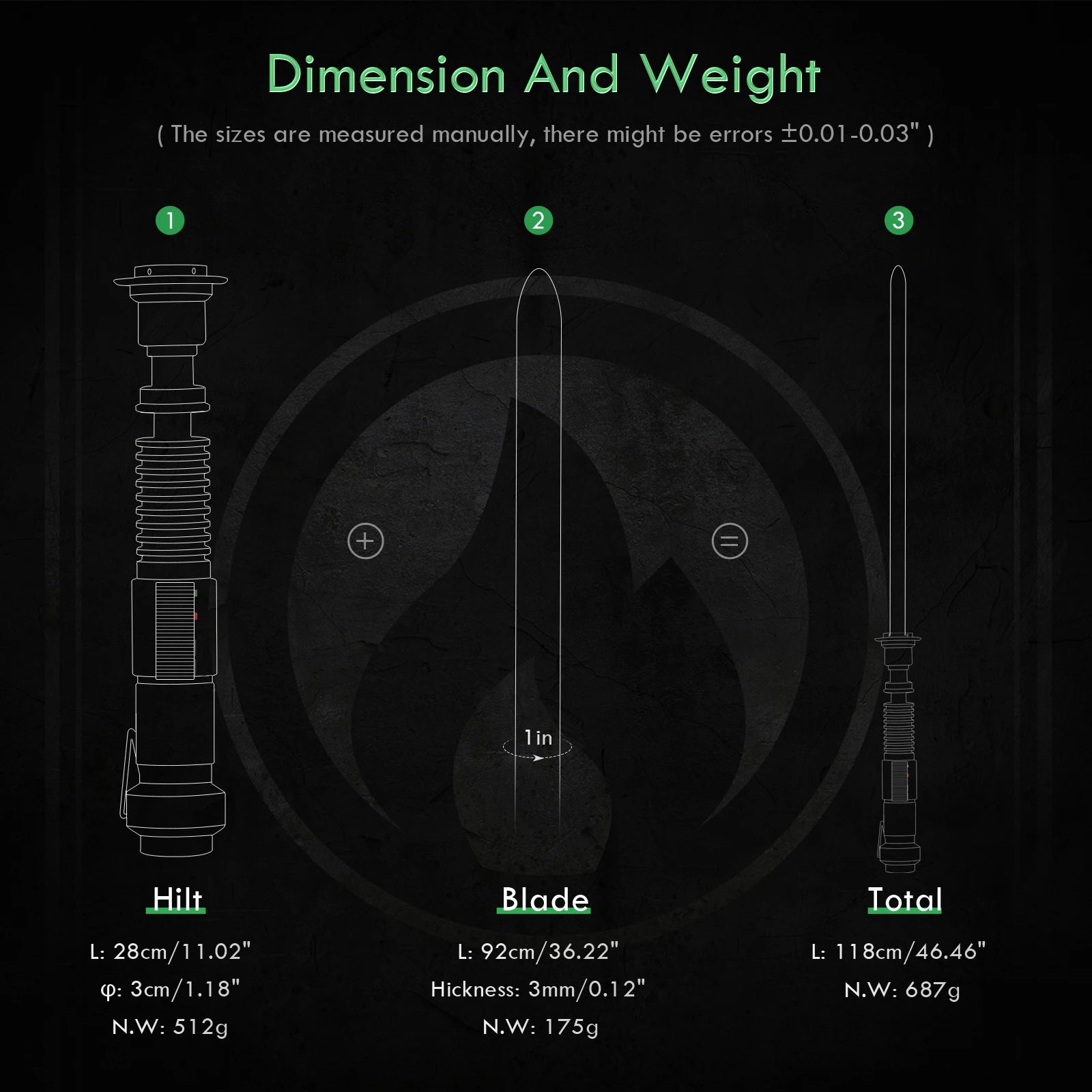 Luke Skywalker Lightsaber Replica Highly Accurate EP8 with Control Box