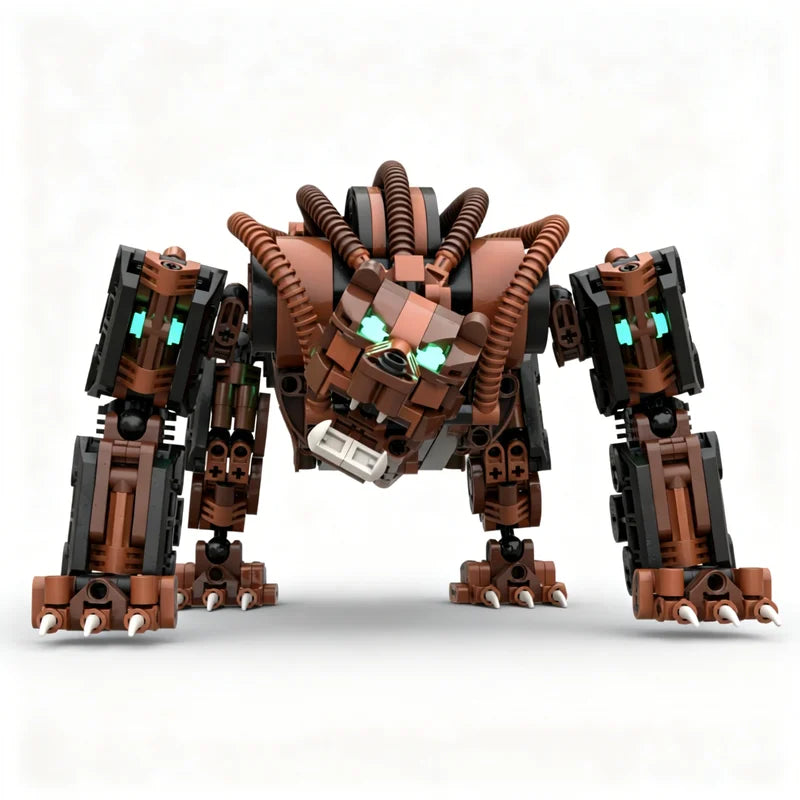 682pcs MOC Ash Bear Bionicle Model Building Blocks Construction Christmas Gifts Toy Creative DIY Idea Education Assemble Brick