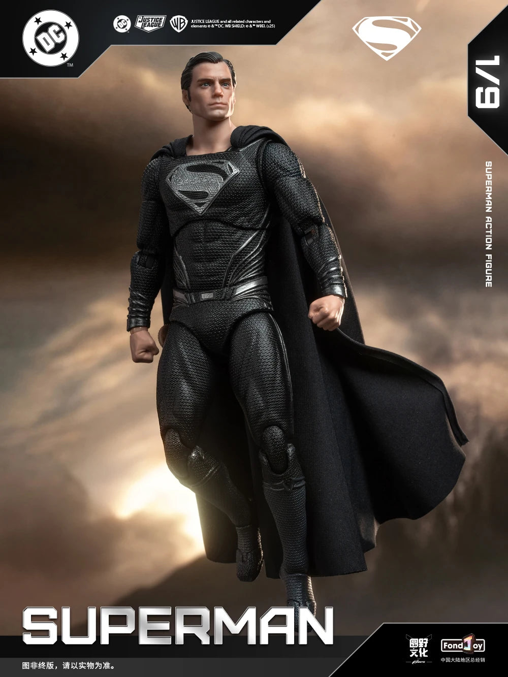 2025 Original Fondjoy David Corenswet Superman Action Figure 1/9 New SupermanFigure PVC Joint Movable Kid Toy Boy Gift