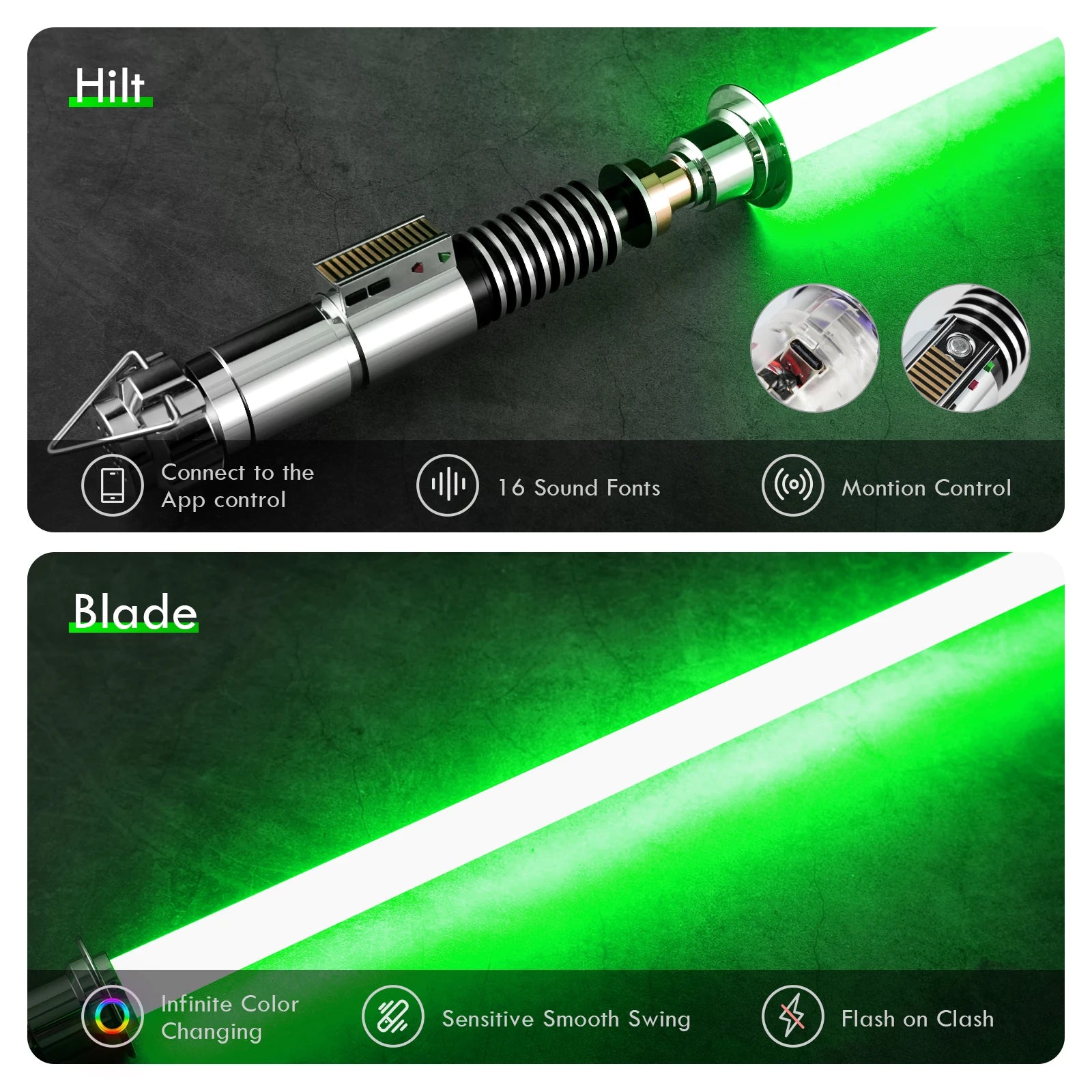 Luke Skywalker Lightsaber Replica Highly Accurate EP8 with Control Box