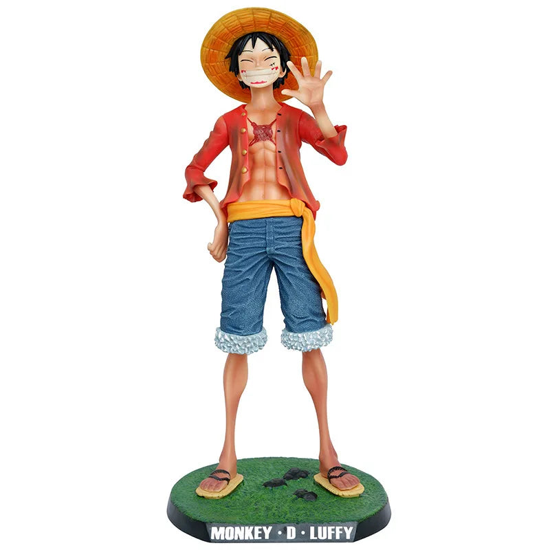 40.5CM One Piece Straw Hat Luffy Large Figure Animation Character Doll Statue Decoration Model Decoration Gift Toy