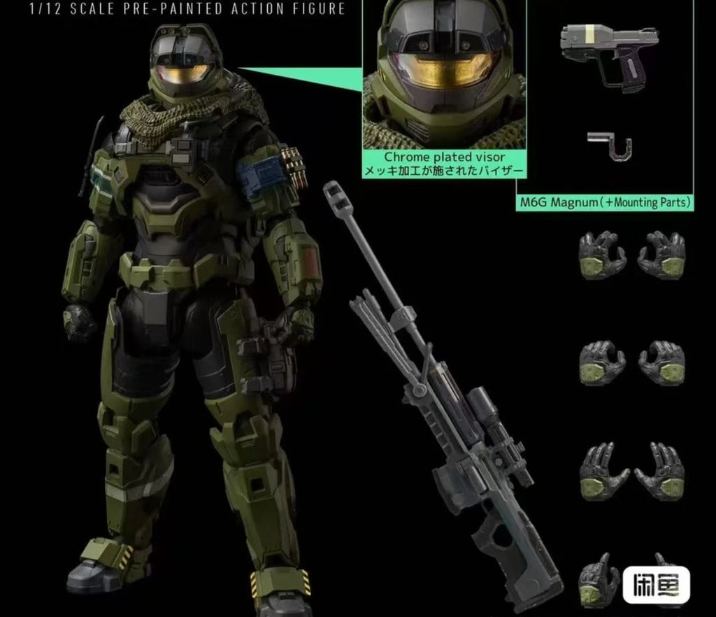 2 Signs 1/12 Articulated Master Chief PVC Action Figure Collectible Model Toy 18cm
