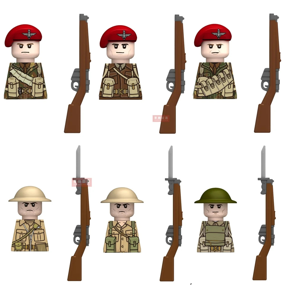 Boy Toys War II Army Soldiers Mini Military Weapons Model Small Particles Building Blocks Suits Childrens Birthday Gifts