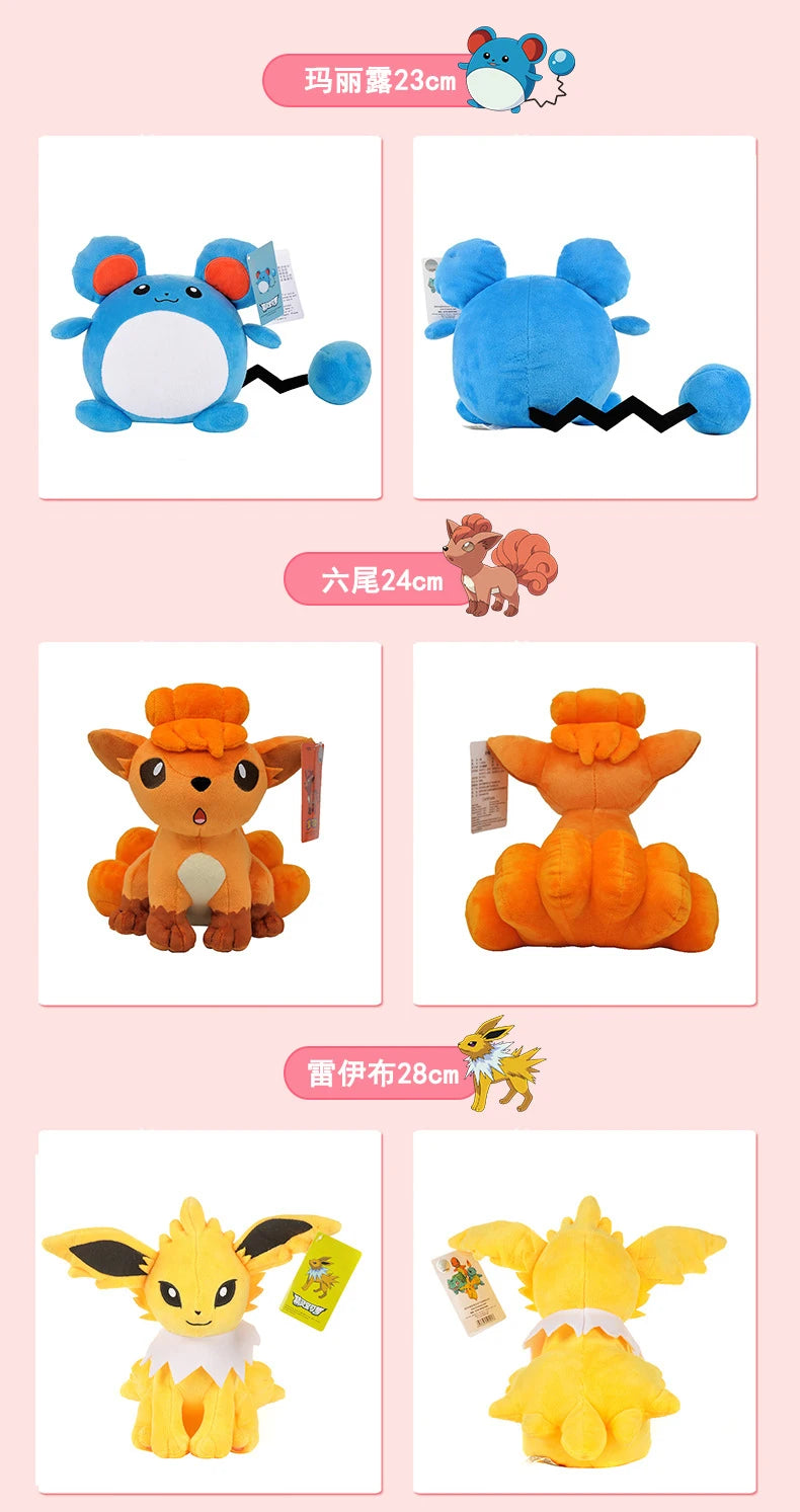 POKEMON Original Plush Toy Gengar Mimikyu Pikachu Charizard Genuine Kawaii Plush Doll Soft Cute Cartoon Piplup Toy for Kids Gift