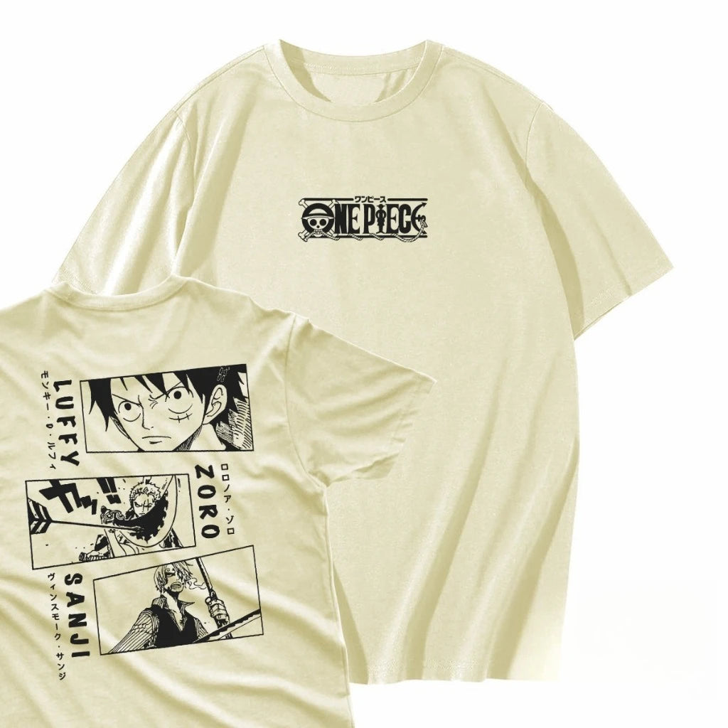 One Piece Anime Graphic T Shirt Men Summer 2026 Casual Short Sleeve Tee Loose Fit Streetwear Skull Crossbones Luffy Y2k Clothes
