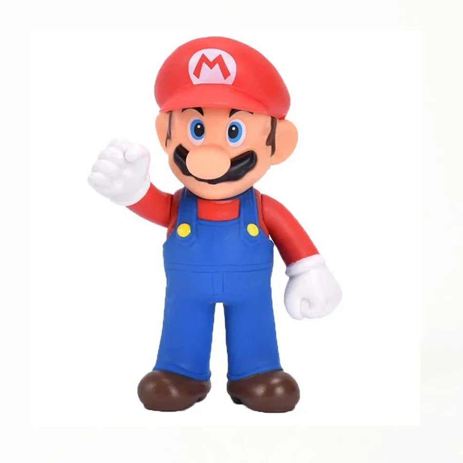 Super Mario Bros Cartoon Dolls Model Birthday Gift Anime Figures Luigi Yoshi Mario Creative Collectible Model Toys