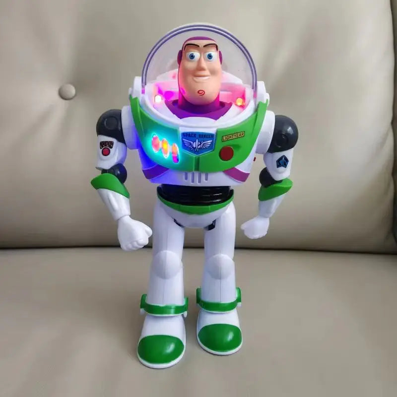 Disney Toy Story  Buzzlightyear Cartoon Figure Model Toys Pixar Electric Walking Light Robot Doll Action Doll Kids Birthday Gift