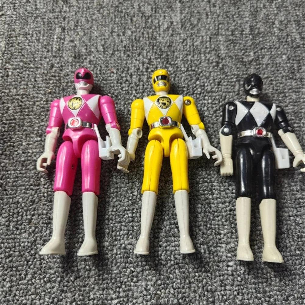 Power Rangers Black Ranger Yellow Ranger Pink Ranger Genuine Bulk Goods Have Defects Model Doll Action Figure Birthday Gift
