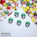 20Pcs Resin Mini game character super mario Luigi Nail charm Art Flatback acrylic Figurines DIY Miniatures Decor Craft