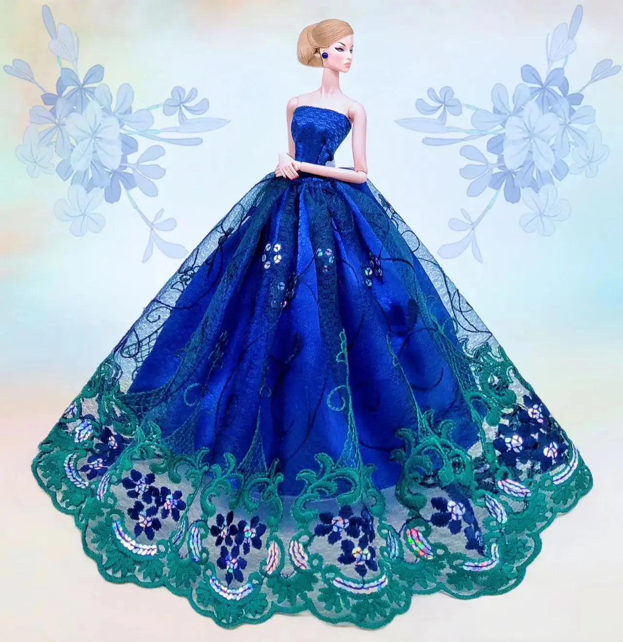 Wedding dress for barbie doll