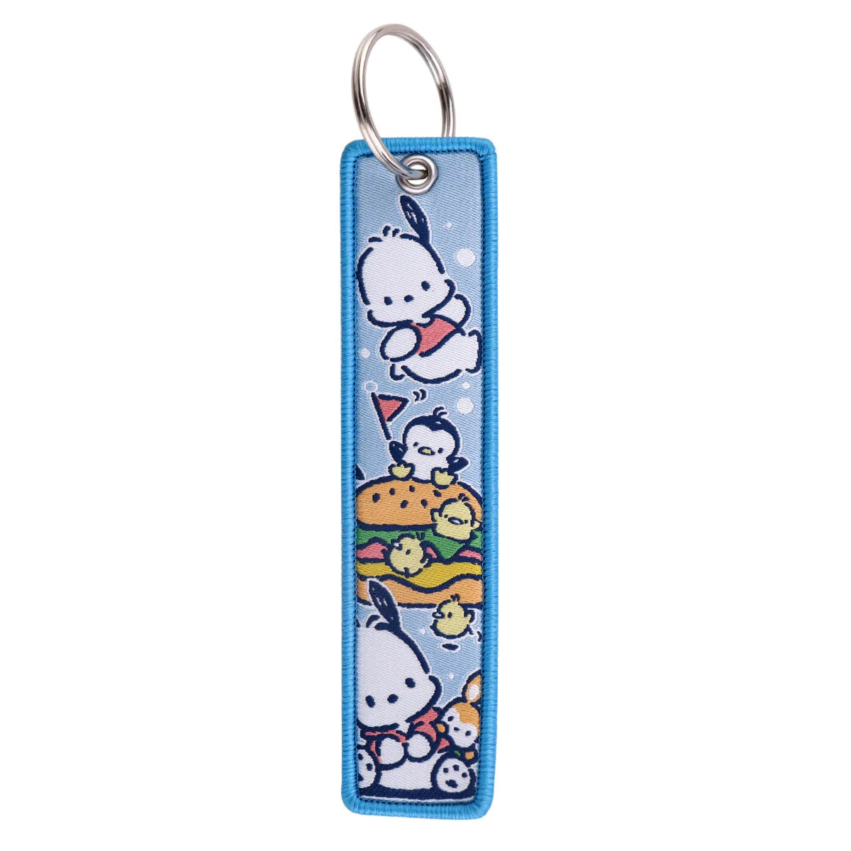 Sanrio Hello Kitty Melody Kuromi Embroidery KeyChain Key Tag Cars Backpack Chaveiro Keychain Keyring Accessories Toy Gift