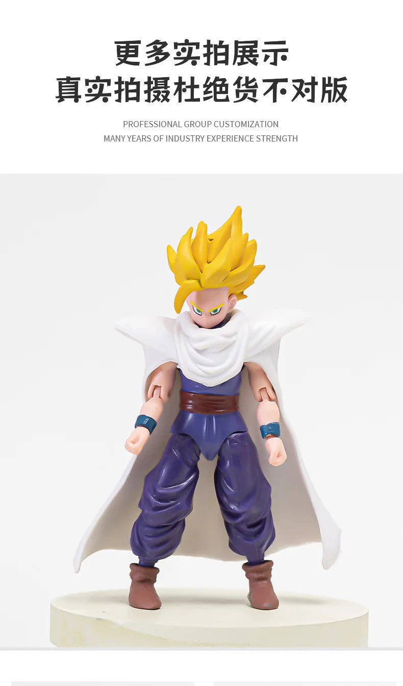 Anime Dragon Ball Z Action Figures Set-Son Goku Son Gohan Vegeta Frieza-Collectible Assembly Model Toys Boys Festival Gifts