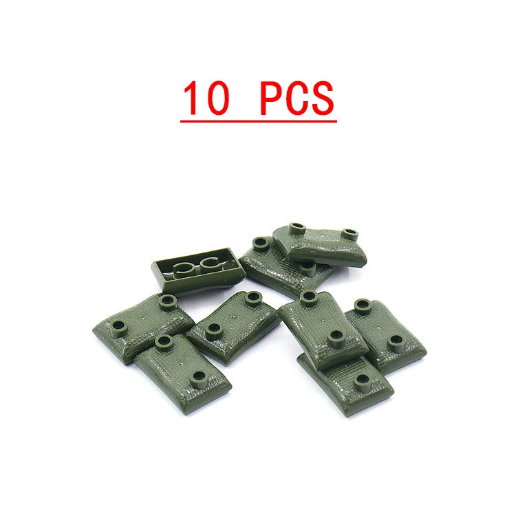 25/50/100Pcs Soldier Police Gangster WW2 Army Military Weapons SWAT Machine Gun Mortar Building Blocks Figure Model Brick Toy