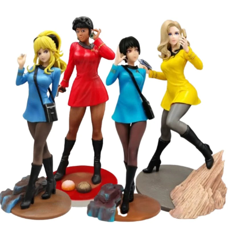 Star Trek Anime Commander Vulcan Reply Figure Communications Officer Uhula Medical Officer Vulcan Starcraft Standing Model Doll