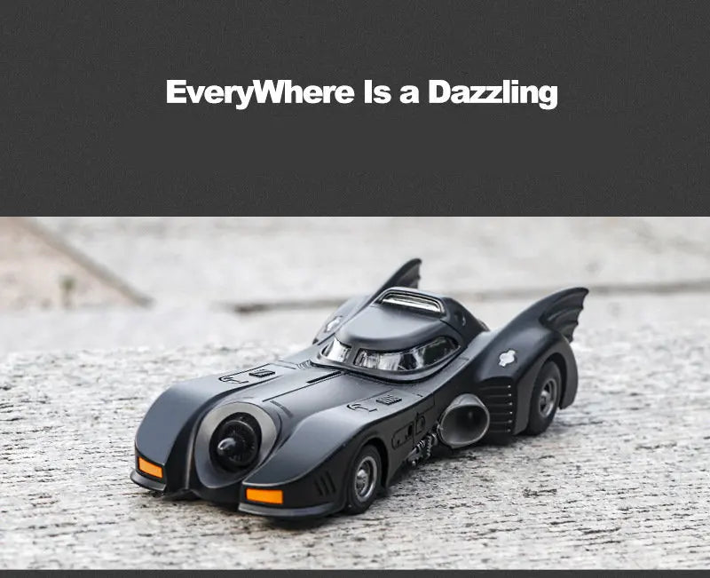 1/24 Classic Movie Car Alloy Batmobile Bat Sports Car Model Diecast Metal Toy Racing Car Model Sound Light Simulation Kids Gifts