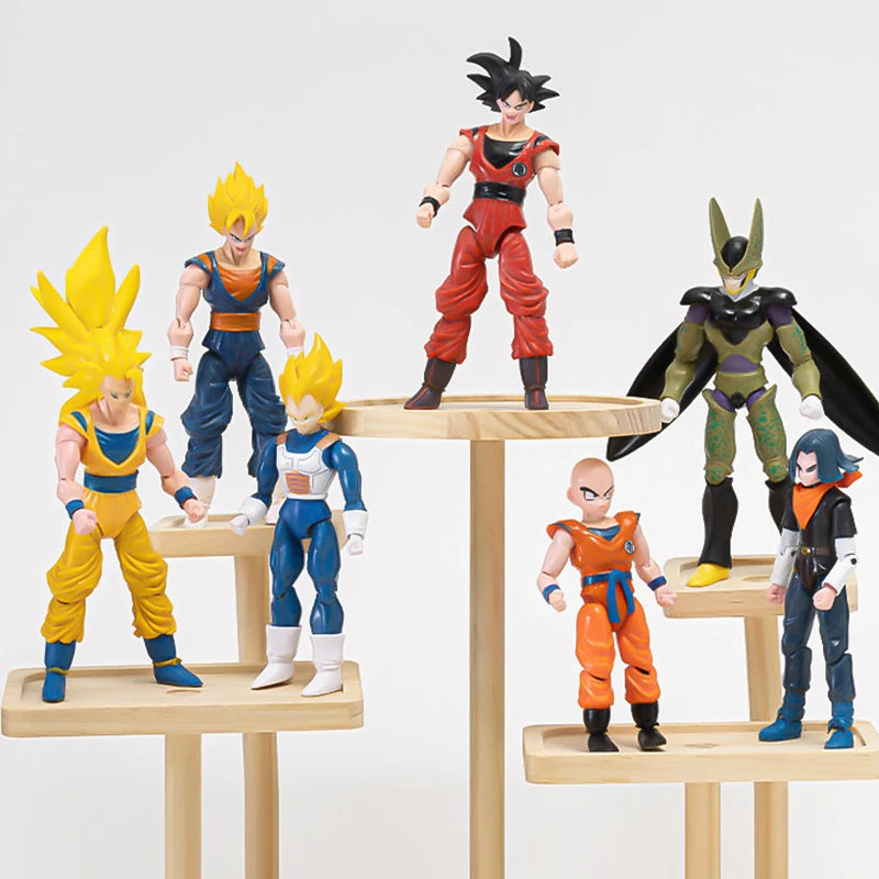 Anime Dragon Ball Z Action Figures Set-Son Goku Son Gohan Vegeta Frieza-Collectible Assembly Model Toys Boys Festival Gifts