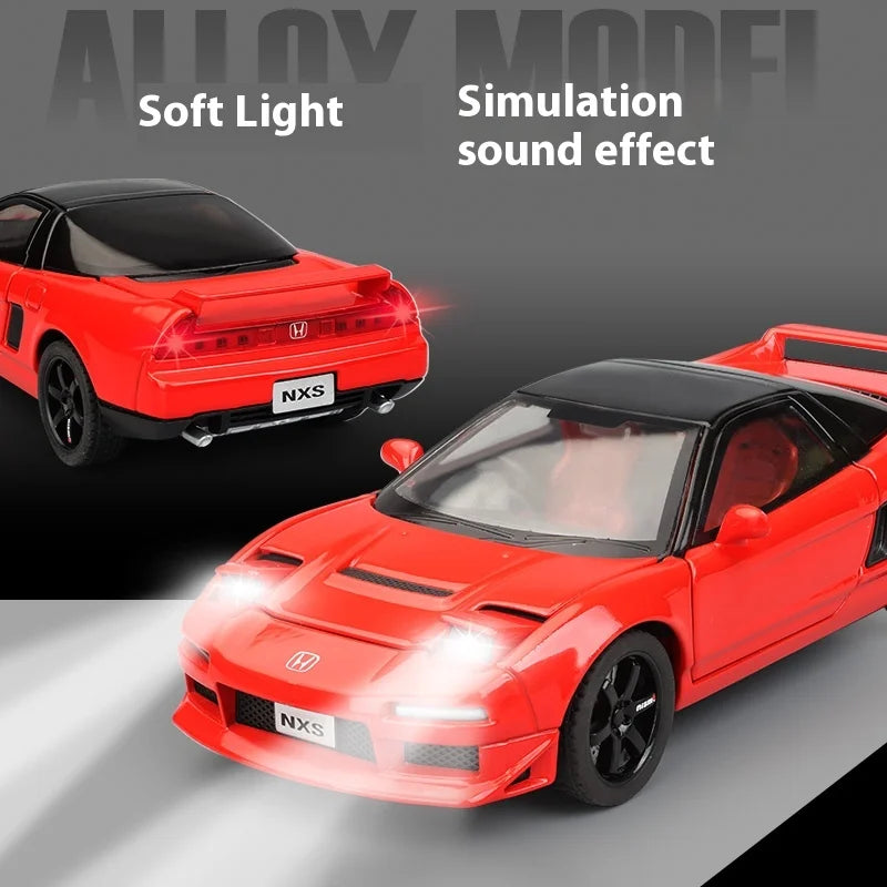 1:32 Honda Acura NSX NA1 Supercar Racing Sports Couple Alloy Metal Diecast Model Car Sound & Light Collection Simulation Gifts