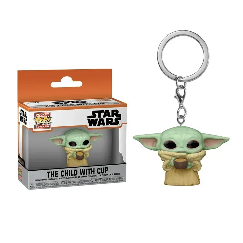 FUNKO Pop Star Wars Luke Skywalker Hera Sindula Asocapotan Laya IG-11 Chewbacca R2-D2 Darth Vader Assault Team Pocket Keychain