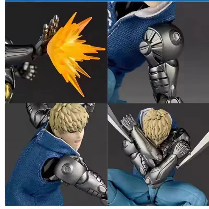 Kaiyodo Revoltech Amazing Yamaguchi One Punch Man Genos In Stock Anime Action Collection Figures Model Toys