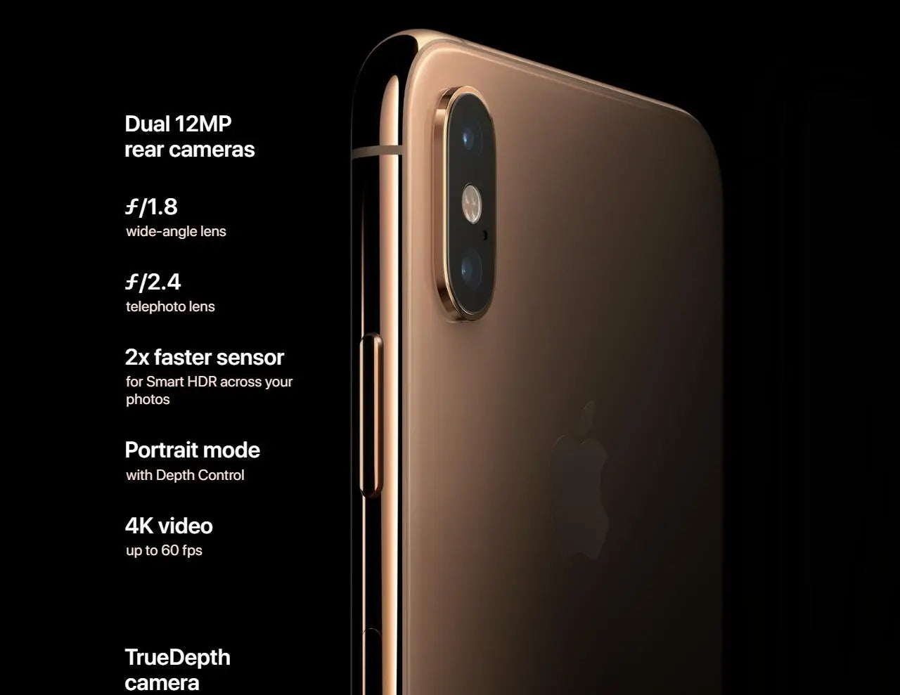 Apple iPhone XS Max 64GB/256GB ROM 1 SIM+1 eSIM 6.5" Super Retina OLED Genuine Cell Phone Replaced New Battery