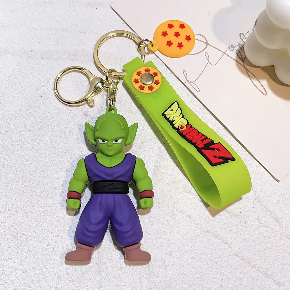 Dragon Ball Keychain Z Son Goku Vegeta Piccolo for Backpack Keyring Dragon Ball Cosplay Action Figures for Fans
