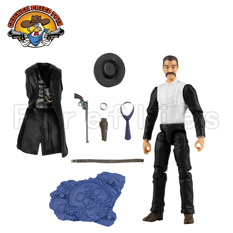 1/18 3.75inches Chicken Fried Toys Action Figure Dime Novel Legends Modern Texas Ranger Anime Collection Model Toy Free Shipping
