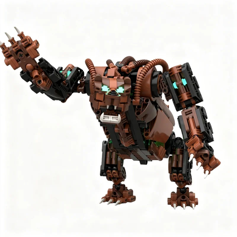 682pcs MOC Ash Bear Bionicle Model Building Blocks Construction Christmas Gifts Toy Creative DIY Idea Education Assemble Brick