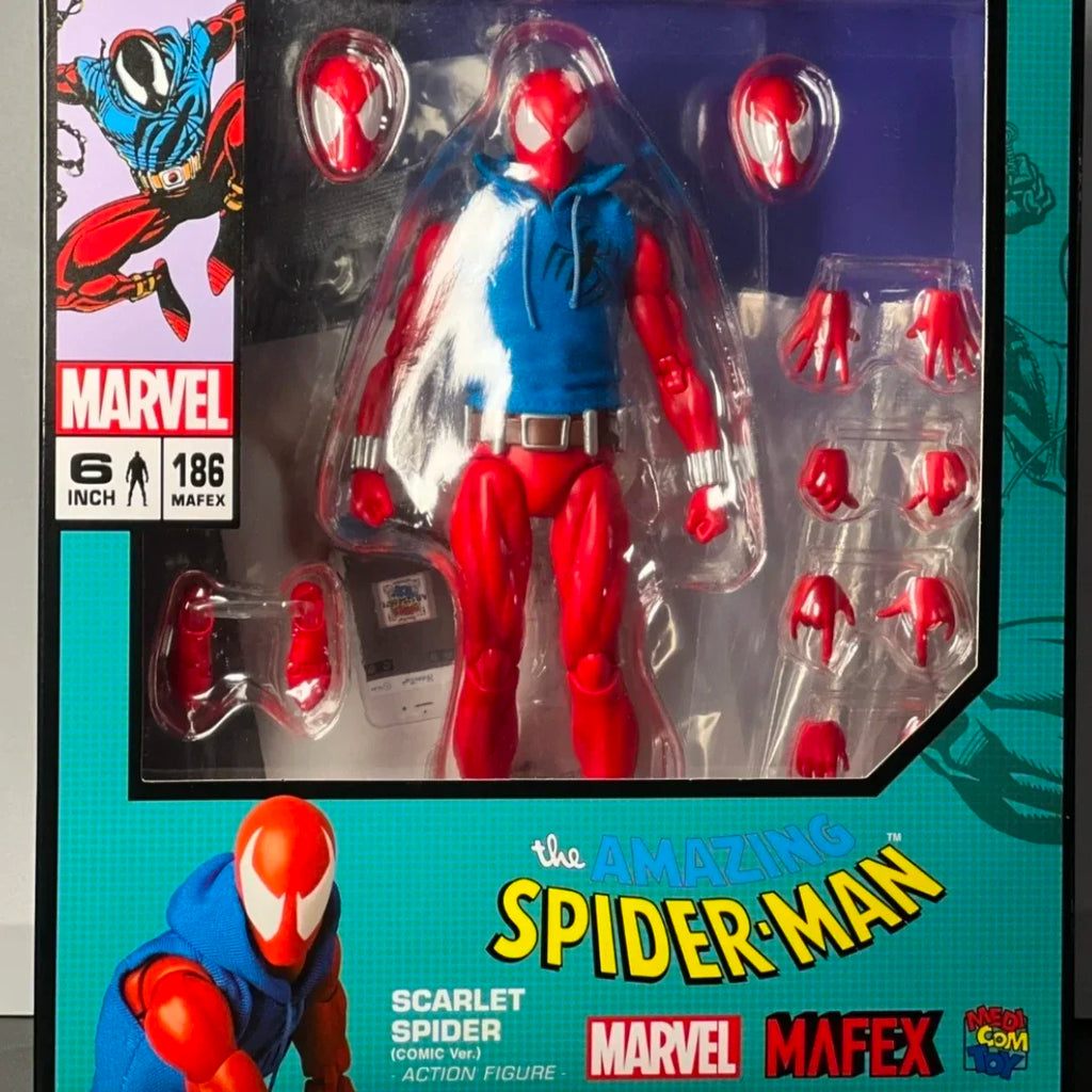 Ct Toys Anime Action Figure Figurine Scarlet Spider Spiderman Mafex 186 The Amazing Spider-Man Comic Version Gifts Toy