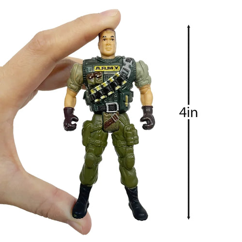 1:18 Army Men Soldier Police Fireman Explorer Hunter Action Figures Playset Military Terrorist SWAT Team Toys For Kid Boy Gifts